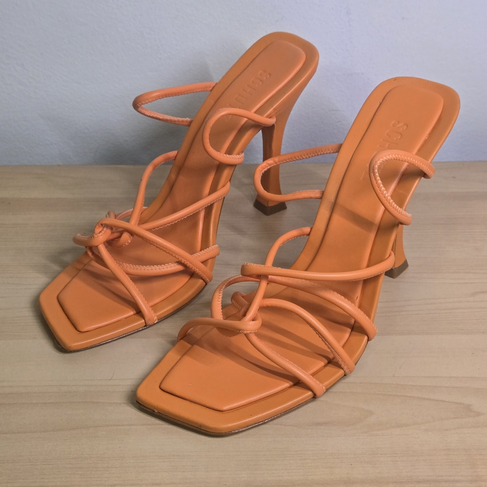 SCHUTZ Orange Strappy Heels